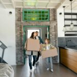 family moving into a new home